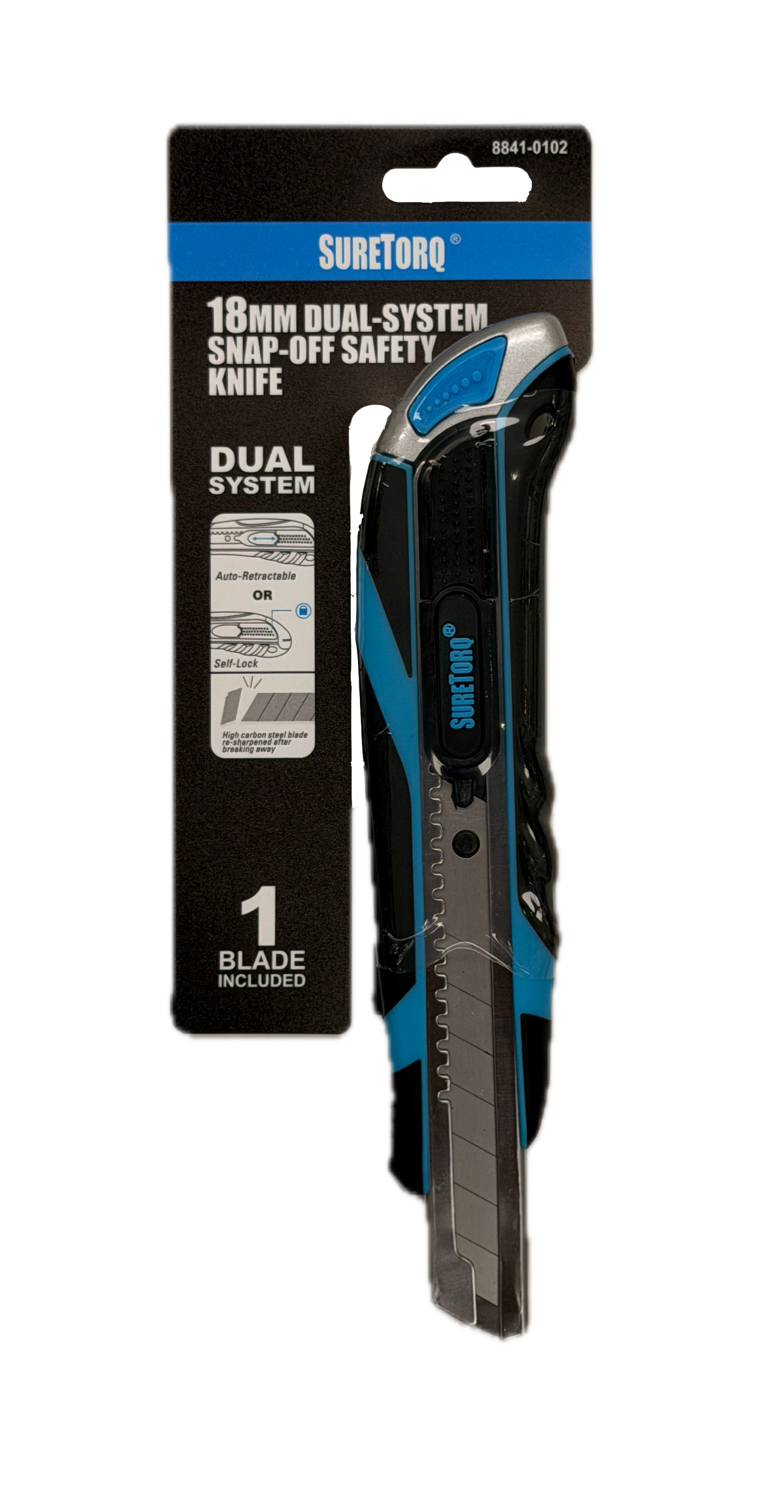 Cutter de sécurité 18 mm à lame sécable et double système