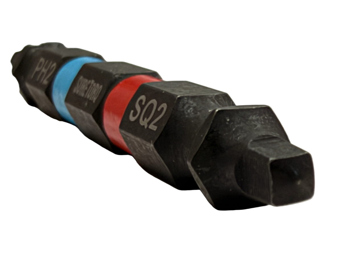Magnetic Impact Double Ended Bit, Colour Ring PH / SQ 2 1/2" Bulk