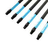 6Pcs Magnetic Impact Square Power Bit Set 6" with Carabiner Clip