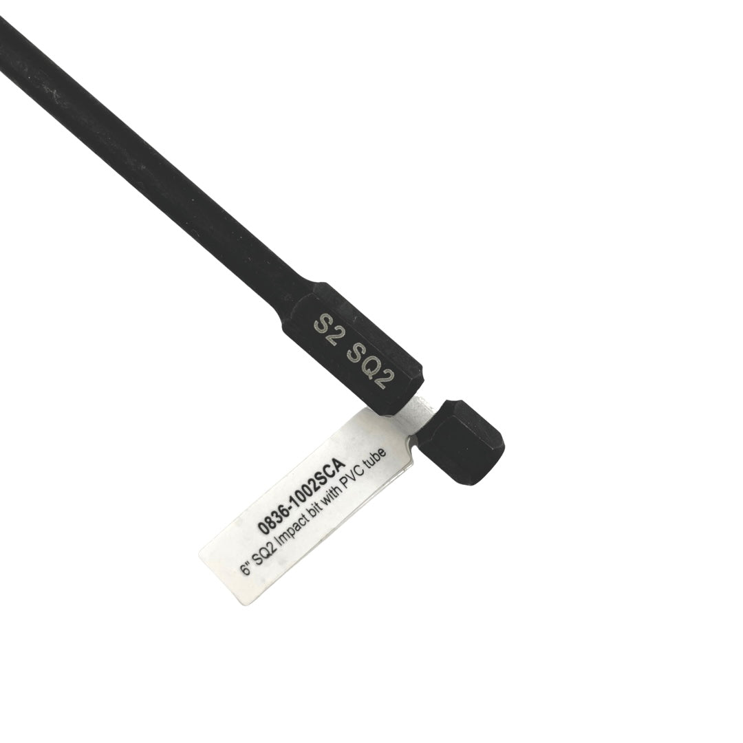 Magnetic Impact Square Power Bits 6" Single