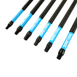 6Pcs Magnetic Impact Square Power Bit Set 6" with Carabiner Clip