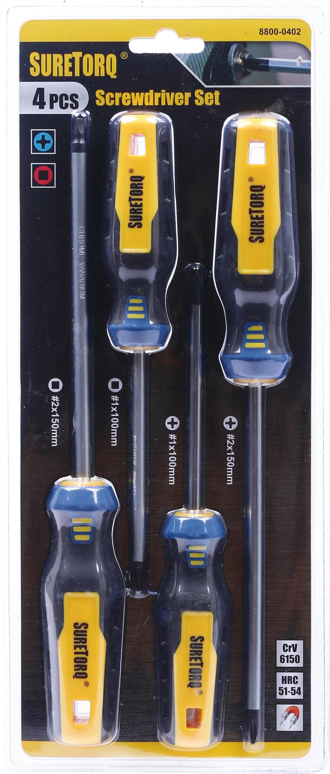 4 Piece Screwdriver Set