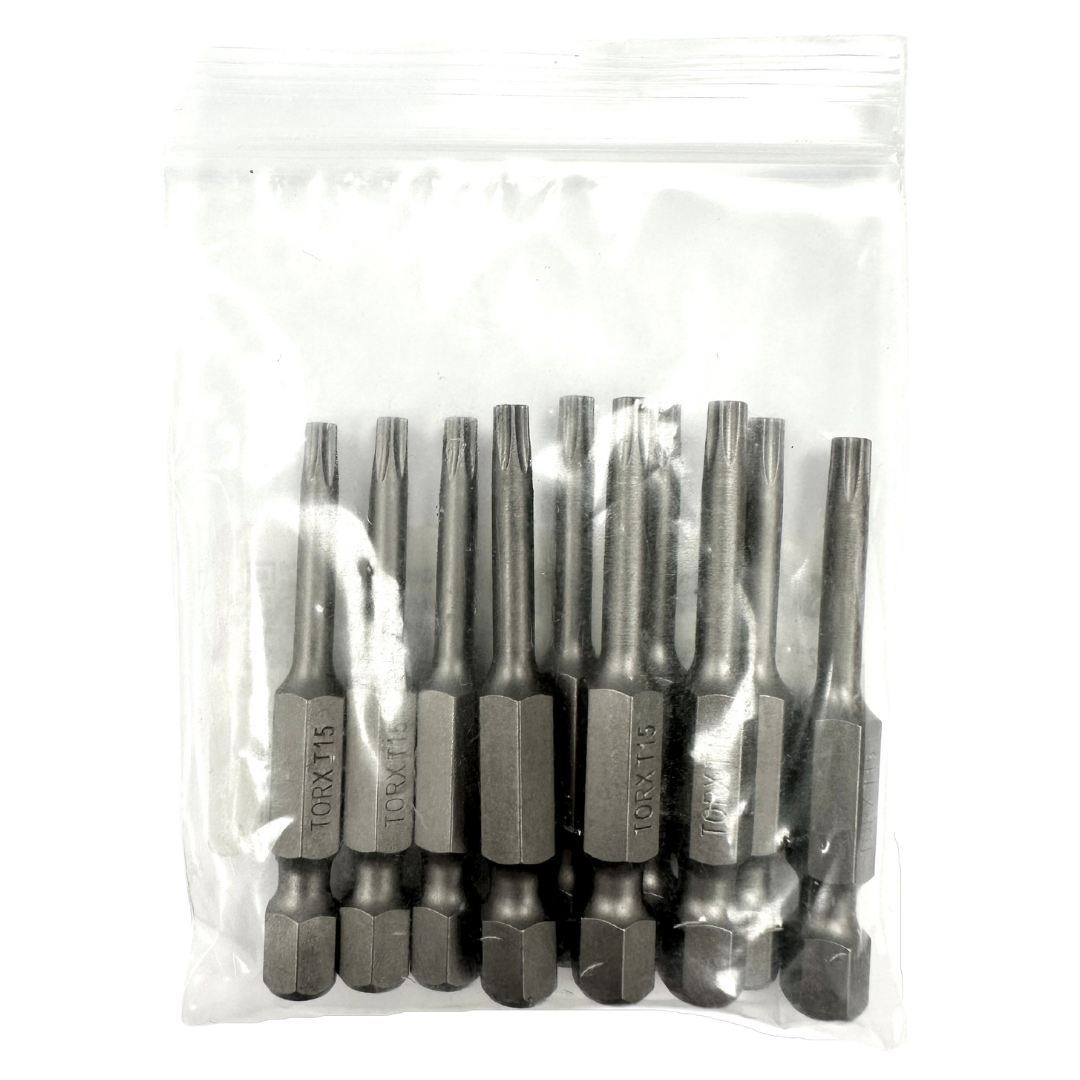 TORX® Tamper Resistant Turned Down Shank Power Bits 2" Bulk