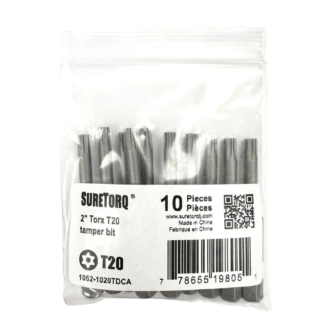 TORX® Tamper Resistant Turned Down Shank Power Bits 2" Bulk