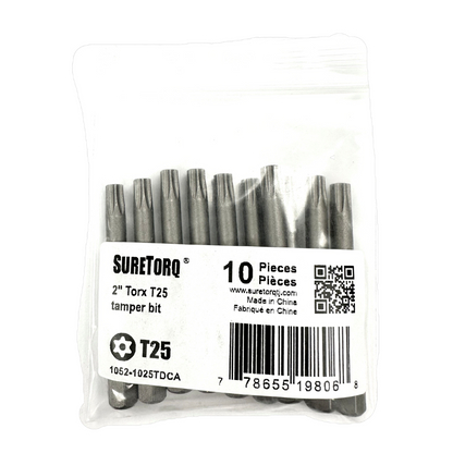 TORX® Tamper Resistant Turned Down Shank Power Bits 2" Bulk