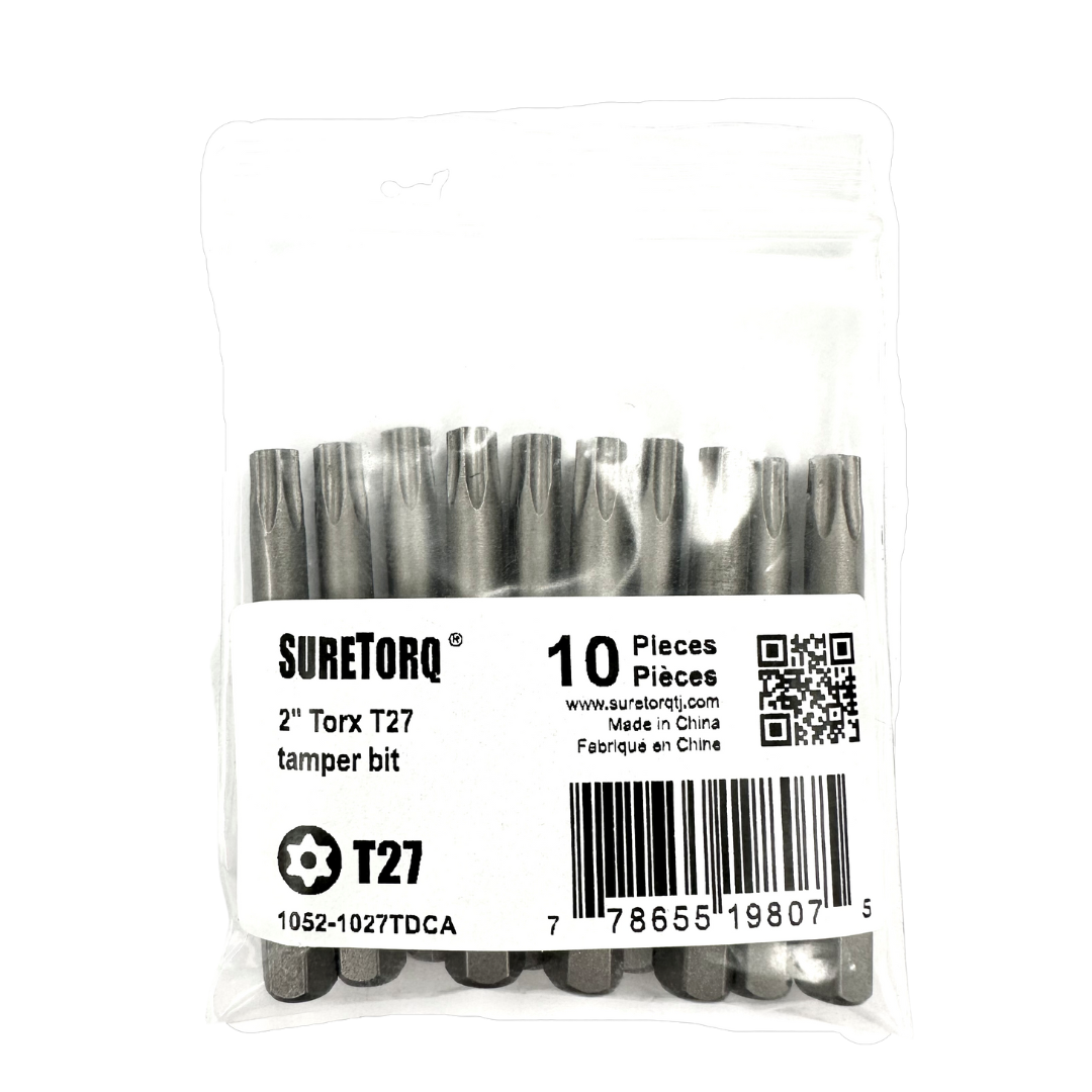 TORX® Tamper Resistant Turned Down Shank Power Bits 2" Bulk