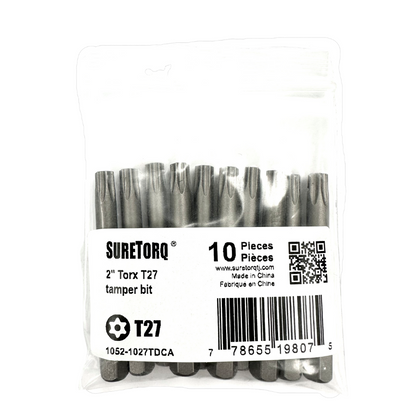TORX® Tamper Resistant Turned Down Shank Power Bits 2" Bulk