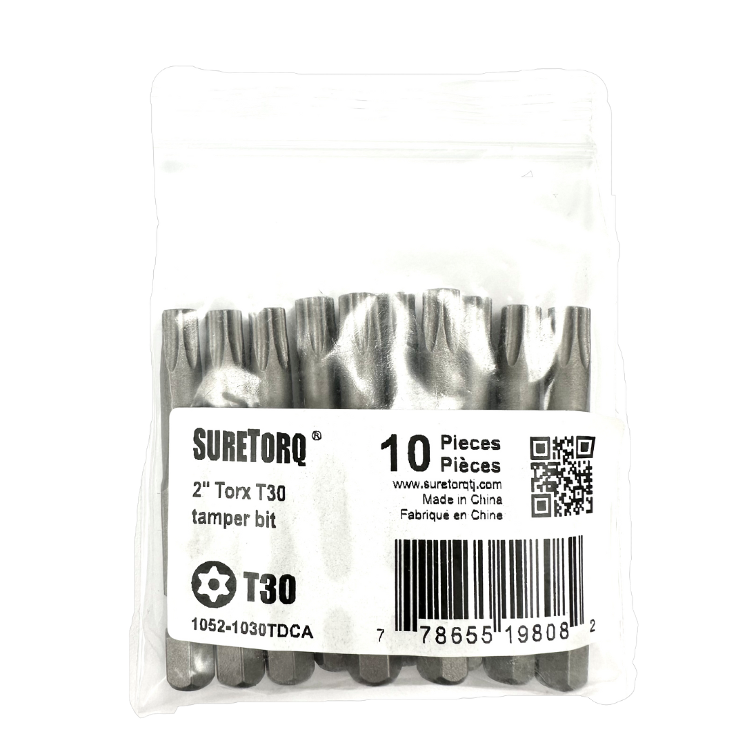 TORX® Tamper Resistant Turned Down Shank Power Bits 2" Bulk