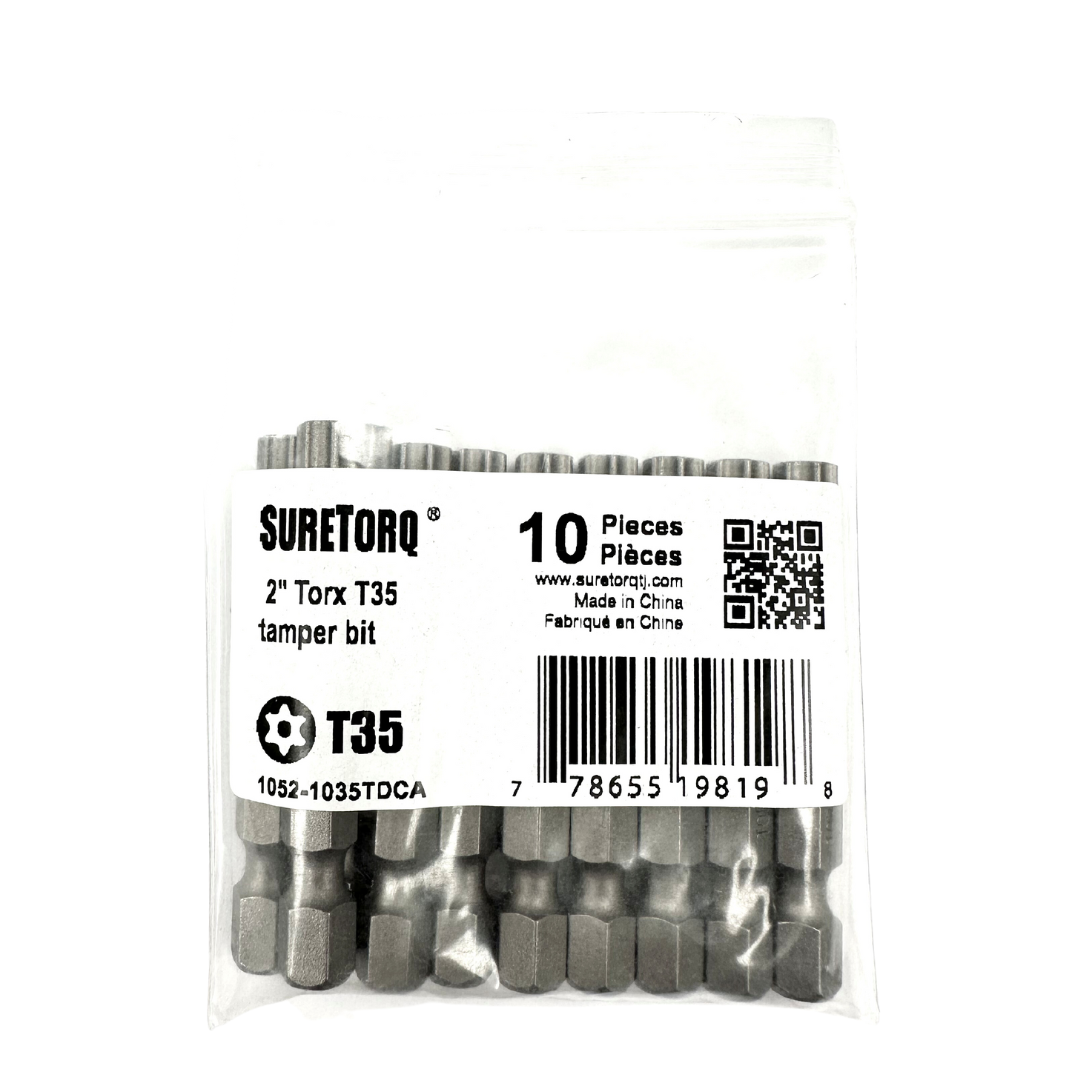 TORX® Tamper Resistant Turned Down Shank Power Bits 2" Bulk