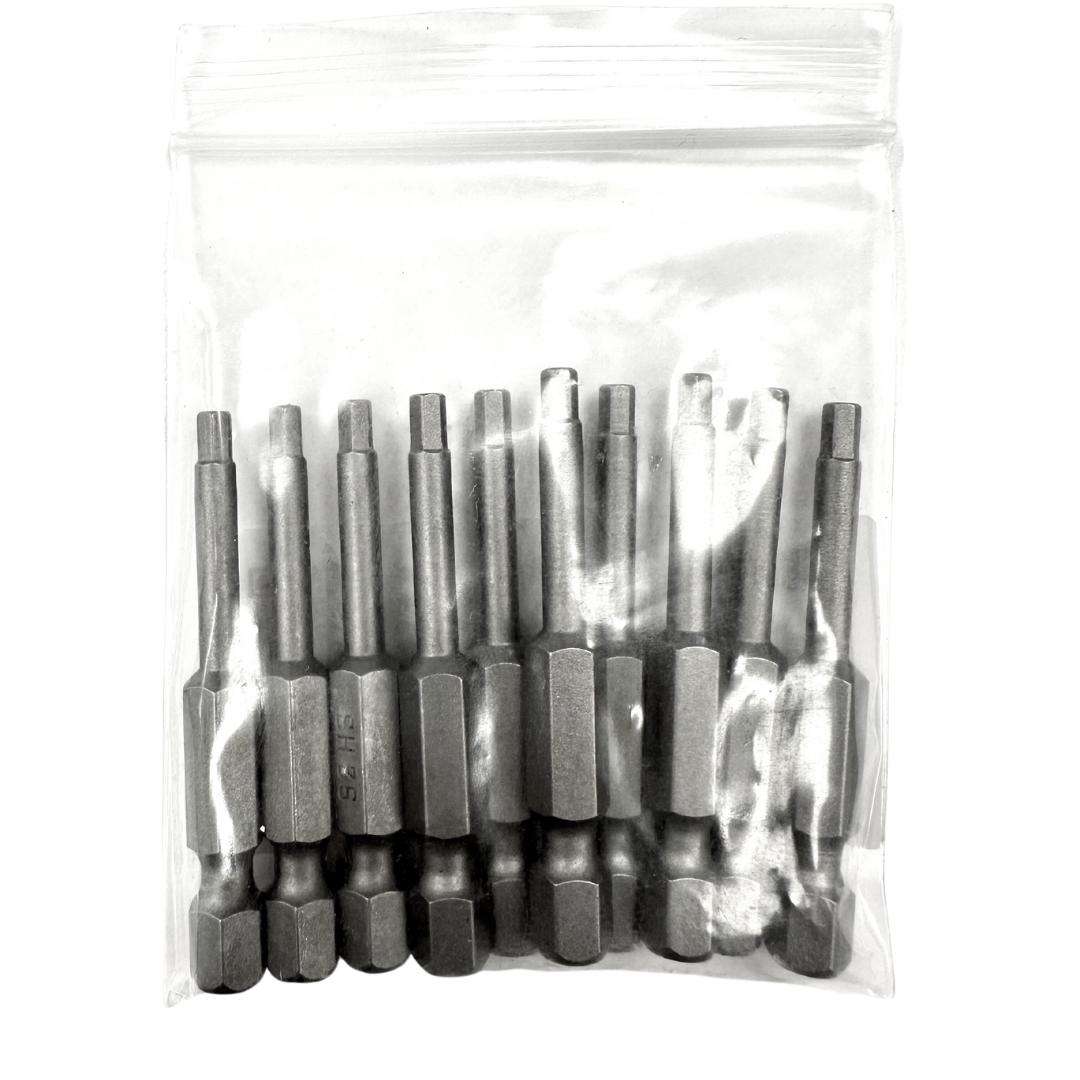 Hex Reduced Shank Power Bits 2" Bulk  (Metric)