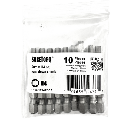 Hex Reduced Shank Power Bits 2" Bulk  (Metric)
