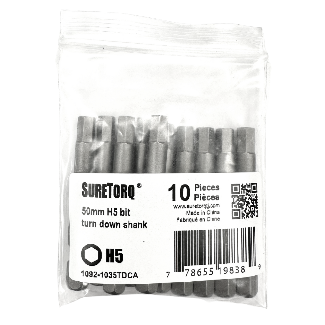 Hex Reduced Shank Power Bits 2" Bulk  (Metric)