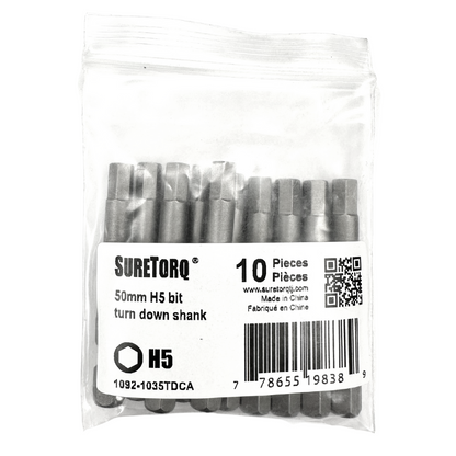 Hex Reduced Shank Power Bits 2" Bulk  (Metric)