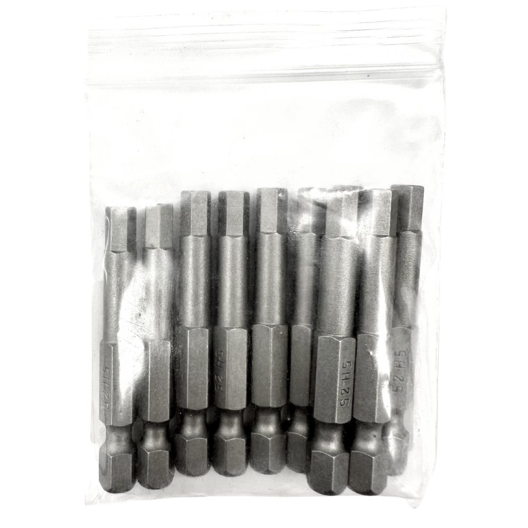 Hex Reduced Shank Power Bits 2" Bulk  (Metric)