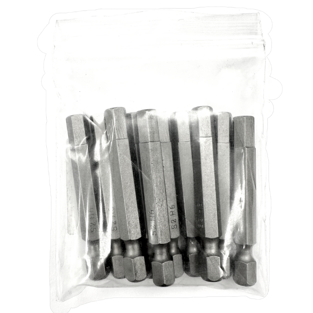 Hex Reduced Shank Power Bits 2" Bulk  (Metric)