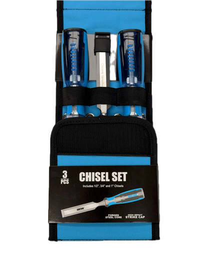 3 Piece Chisel Set- 1/2",3/4",1"