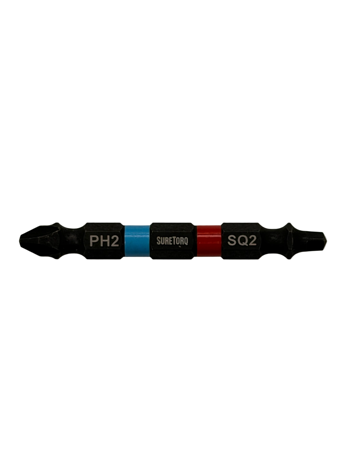 Magnetic Impact Double Ended Bit, Colour Ring PH / SQ 2 1/2" Bulk