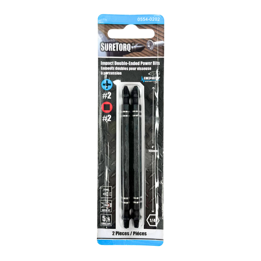Embout double PH2 / SQ2 4" sous blister