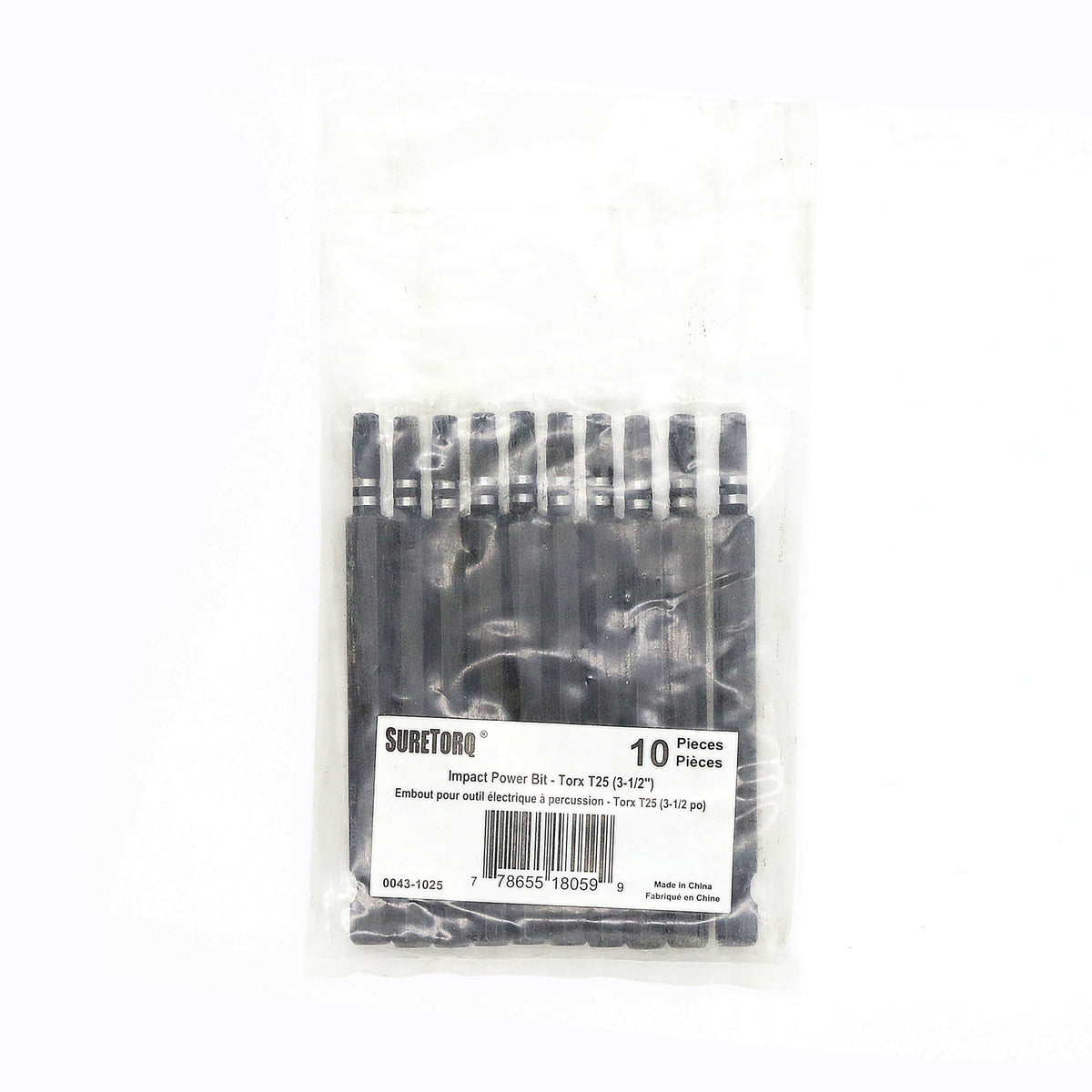 Embouts de vissage TORX® à chocs 3-1/2" en vrac