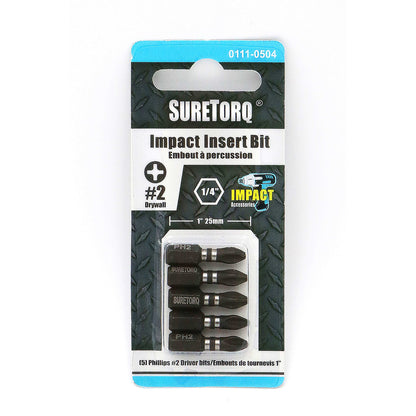 Impact 1" Insert Bits Card 5pcs