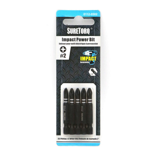 Impact Power Bits 2" Card 5pcs