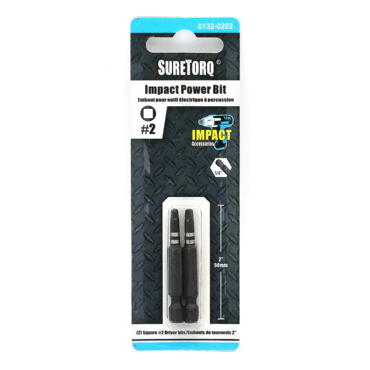 Impact Square Power Bits 2" Card 2pcs