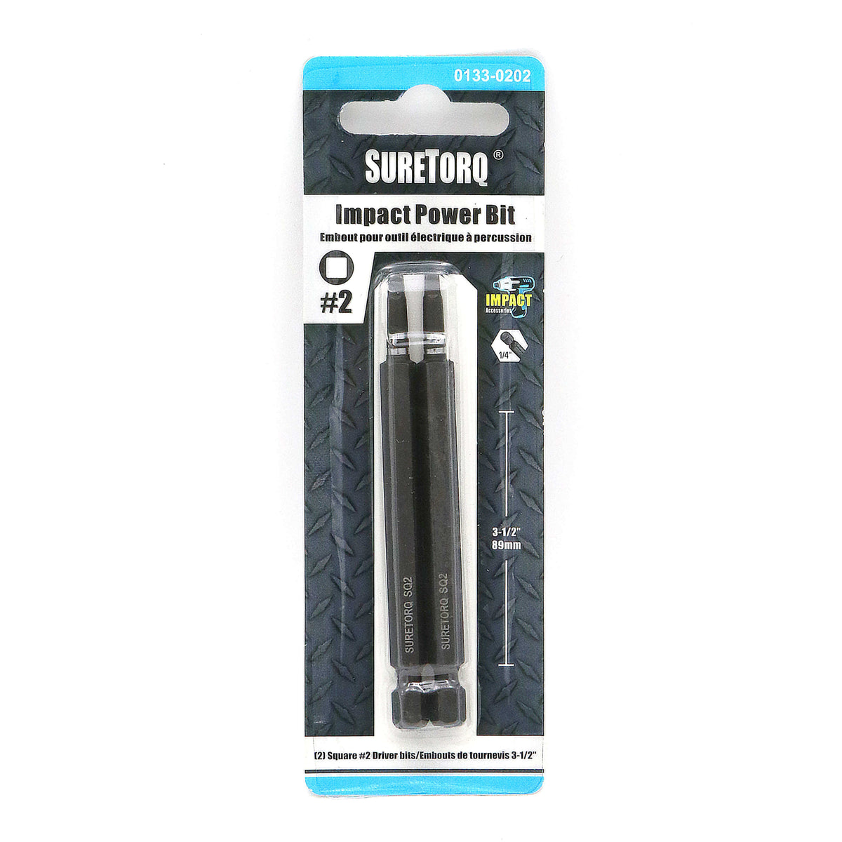 Impact Power Bits 3-1/2" Card 2pcs