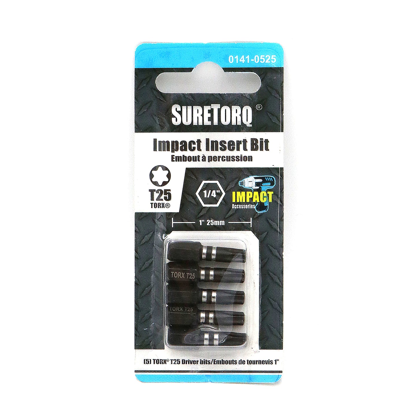 Impact 1" Insert Bits Card 5pcs