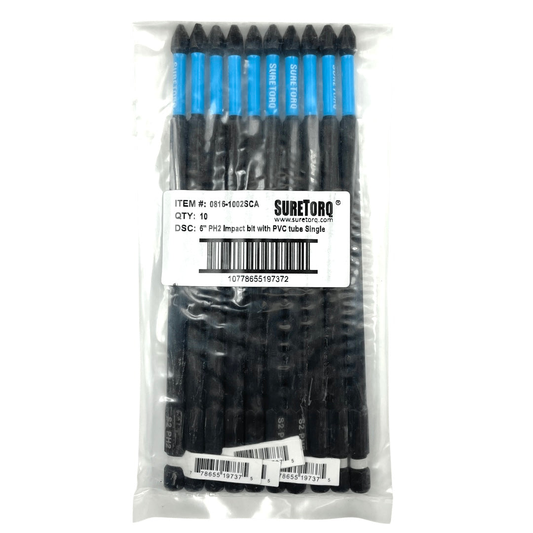 Magnetic Impact Phillips Power Bits 6" Bulk