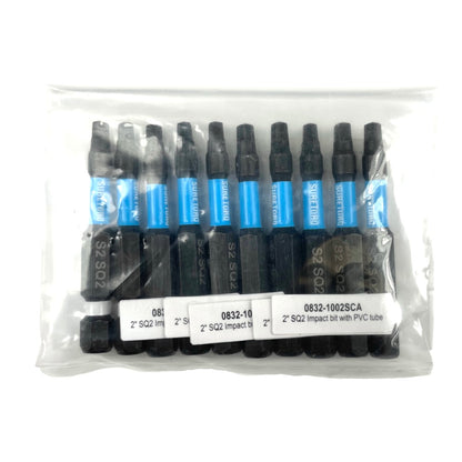 Magnetic Impact Square Power Bits 2" Bulk