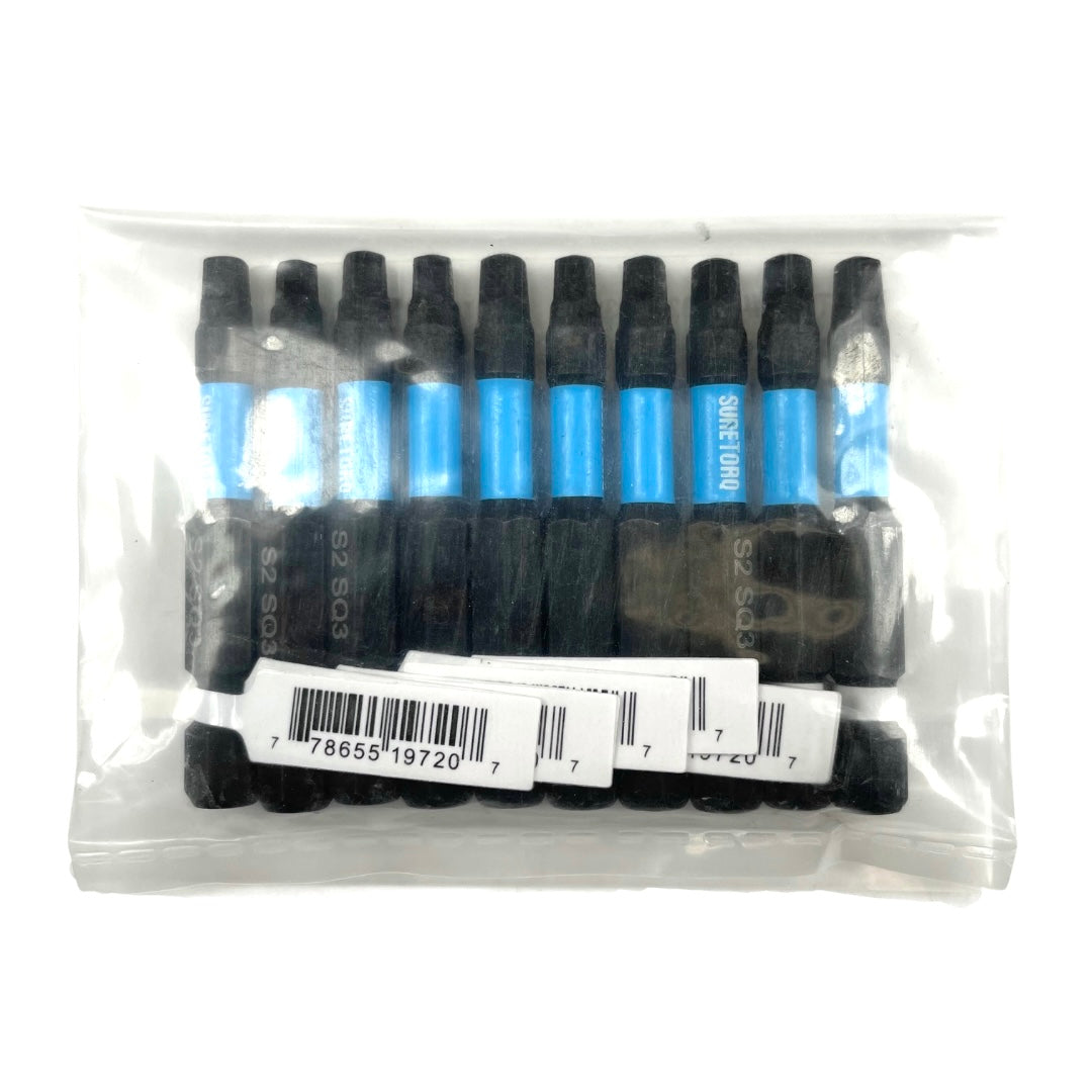 Magnetic Impact Square Power Bits 2" Bulk