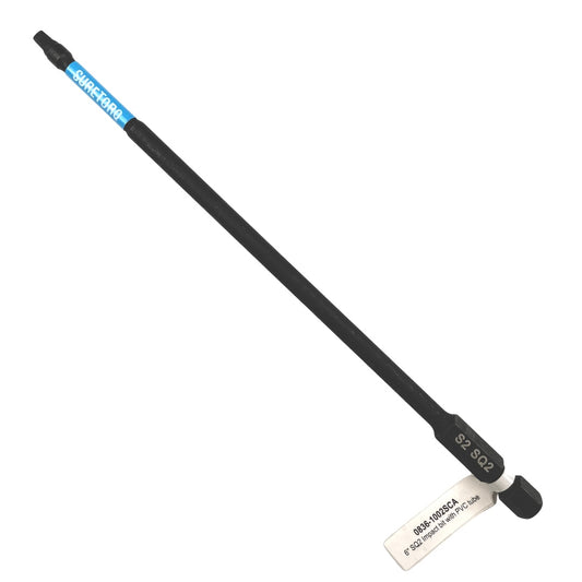 Magnetic Impact Square Power Bits 6" Single
