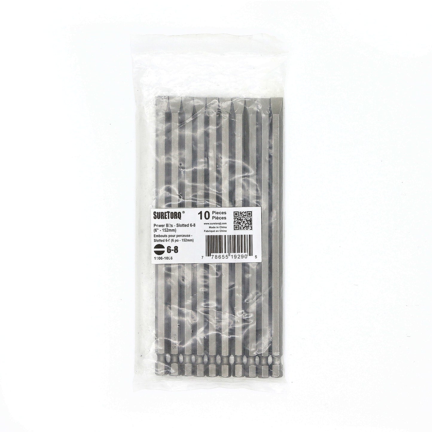 Slotted Power Bits 6" Bulk