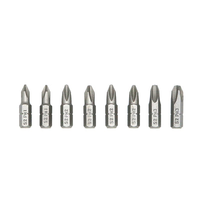 Assorted Phillips 1" Insert Bits Card