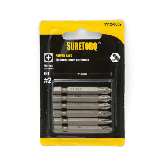 Power Bits 2" Card - 6pcs