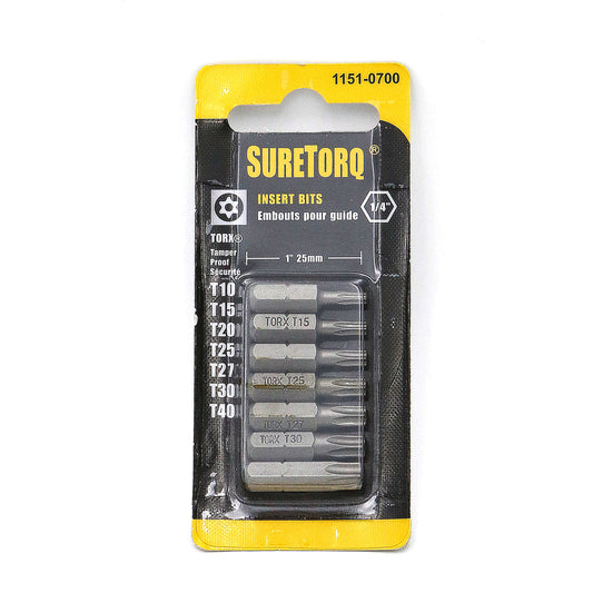 Carte d'embouts TORX® inviolables assortis 1 po
