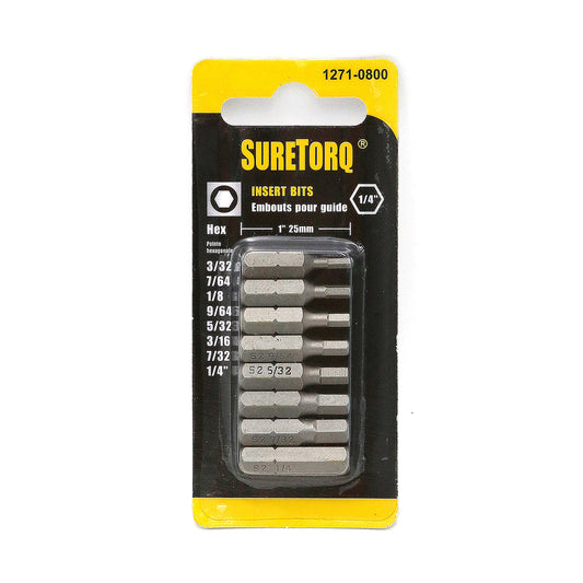 Assorted Hex 1" Insert Bits Card