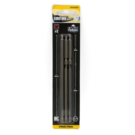 Assorted Square Power Bits 2", 4" & 6" Card