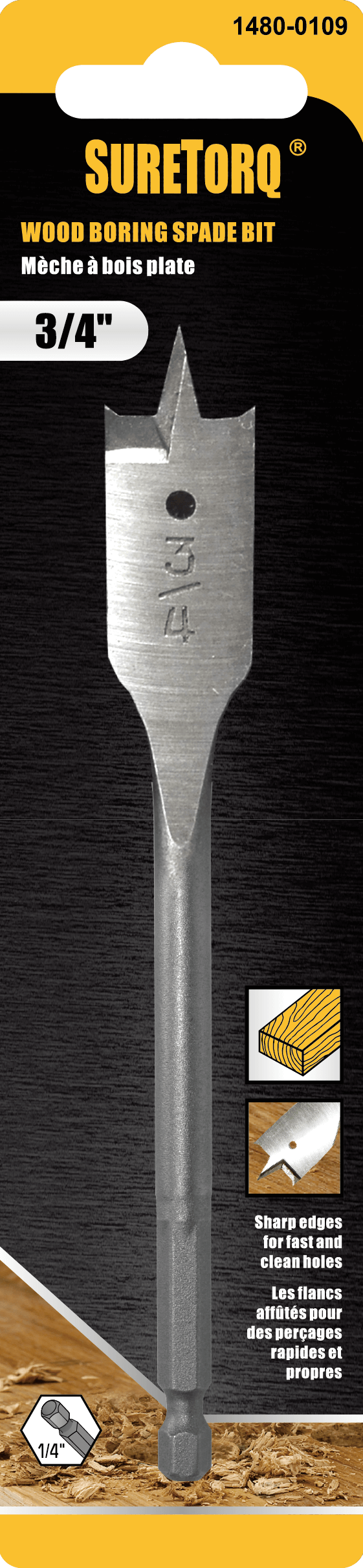 Wood Boring Spade Bits