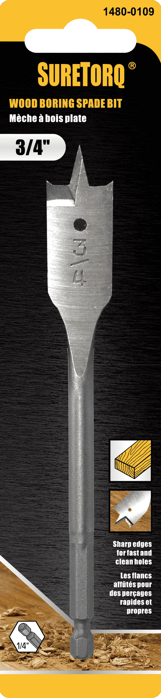 Wood Boring Spade Bits